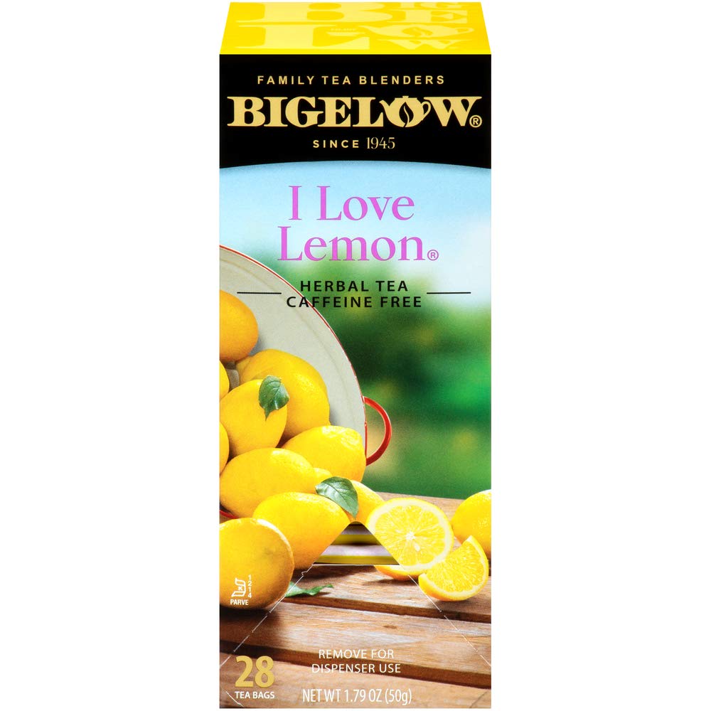 Bigelow Tea Lemon Ginger plus Probiotics Herbal Tea, Caffeine Free Tea with Lemon and Ginger, 18 Count Box (Pack of 6), 108 Total Tea Bags