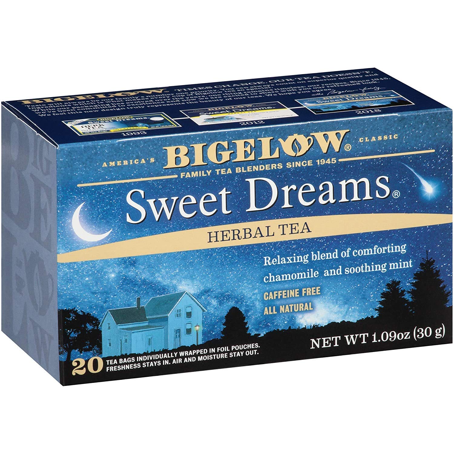 Bigelow Tea Lemon Ginger plus Probiotics Herbal Tea, Caffeine Free Tea with Lemon and Ginger, 18 Count Box (Pack of 6), 108 Total Tea Bags