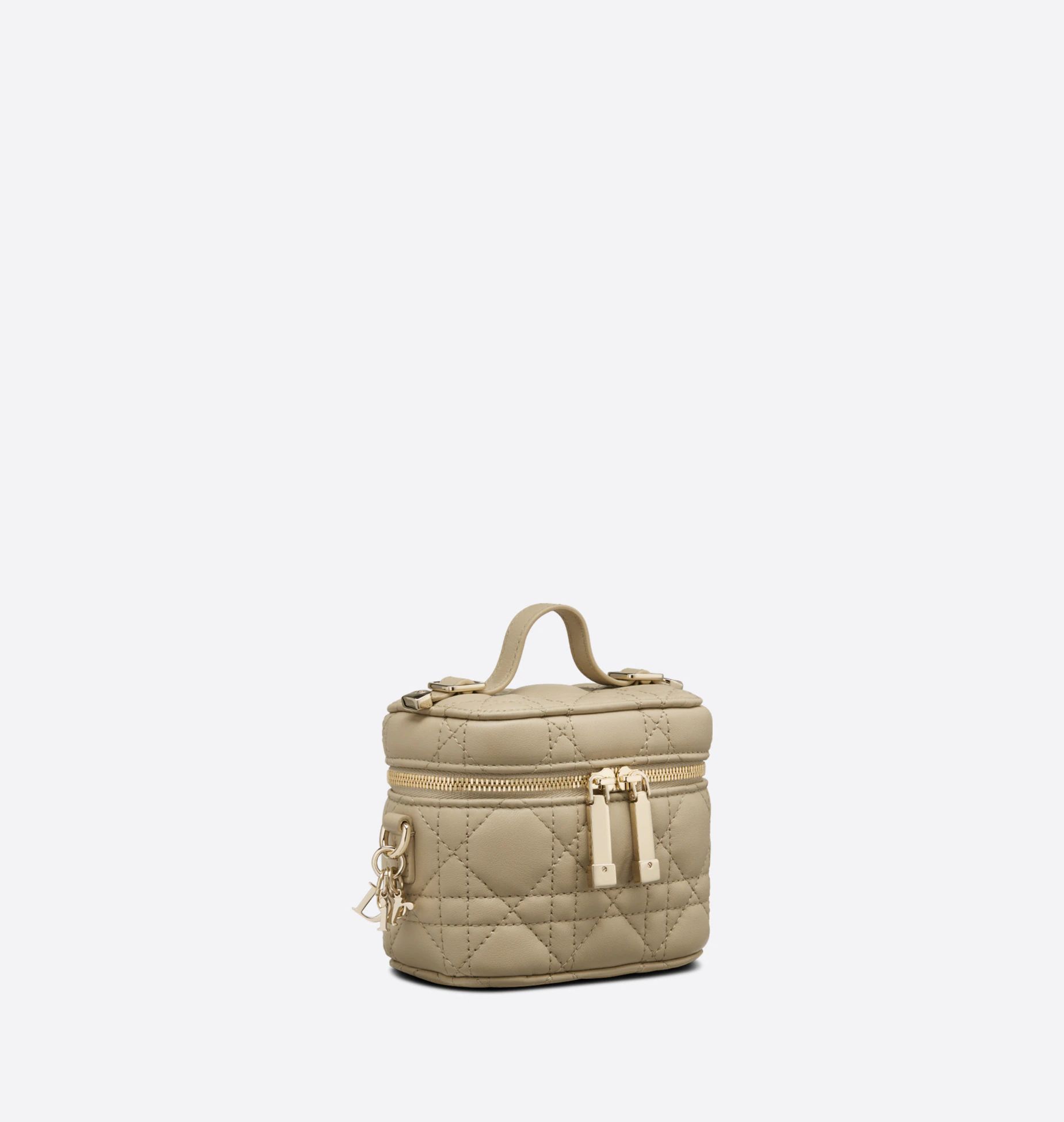 Micro Lady Dior Vanity Case Beige Cannage Lambskin