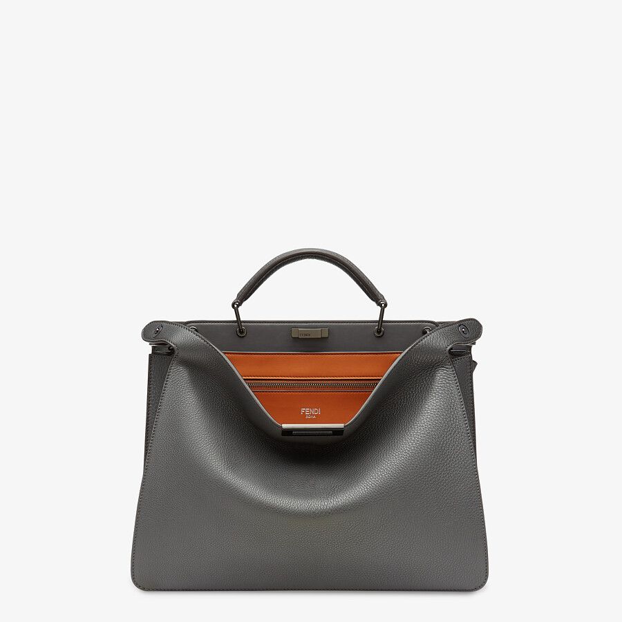 PEEKABOO ISEEU MEDIUM Gray leather bag