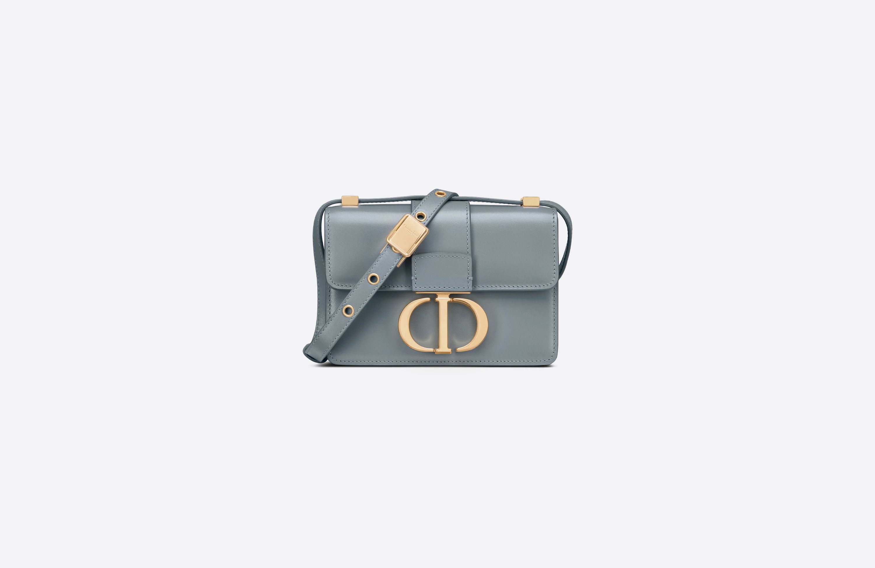 Micro 30 Montaigne Bag Blue-Gray Box Calfskin