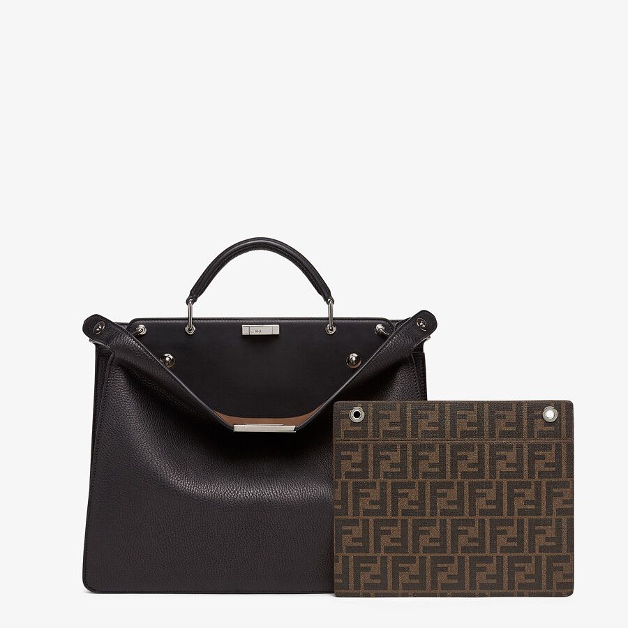 PEEKABOO ISEEU MEDIUM Black leather bag