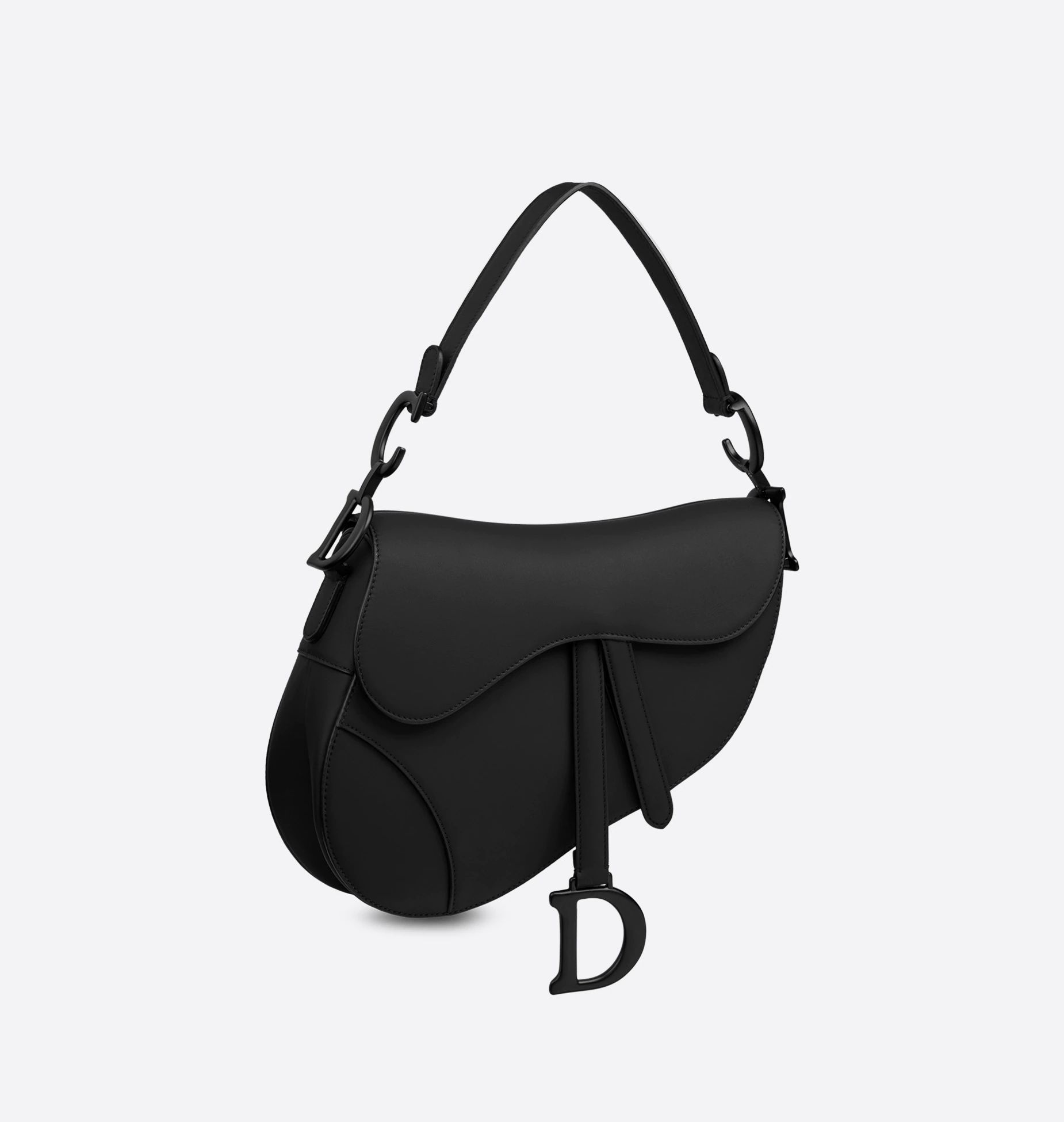 Saddle Bag Black Ultramatte Calfskin