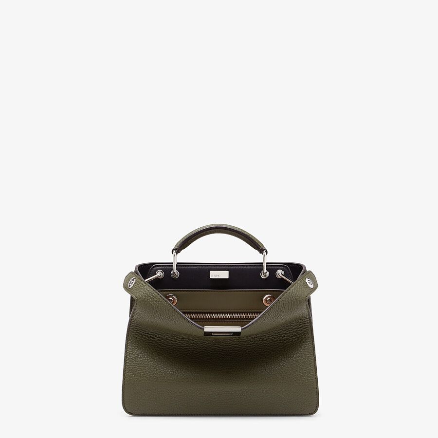 PEEKABOO ISEEU MINI Green leather bag