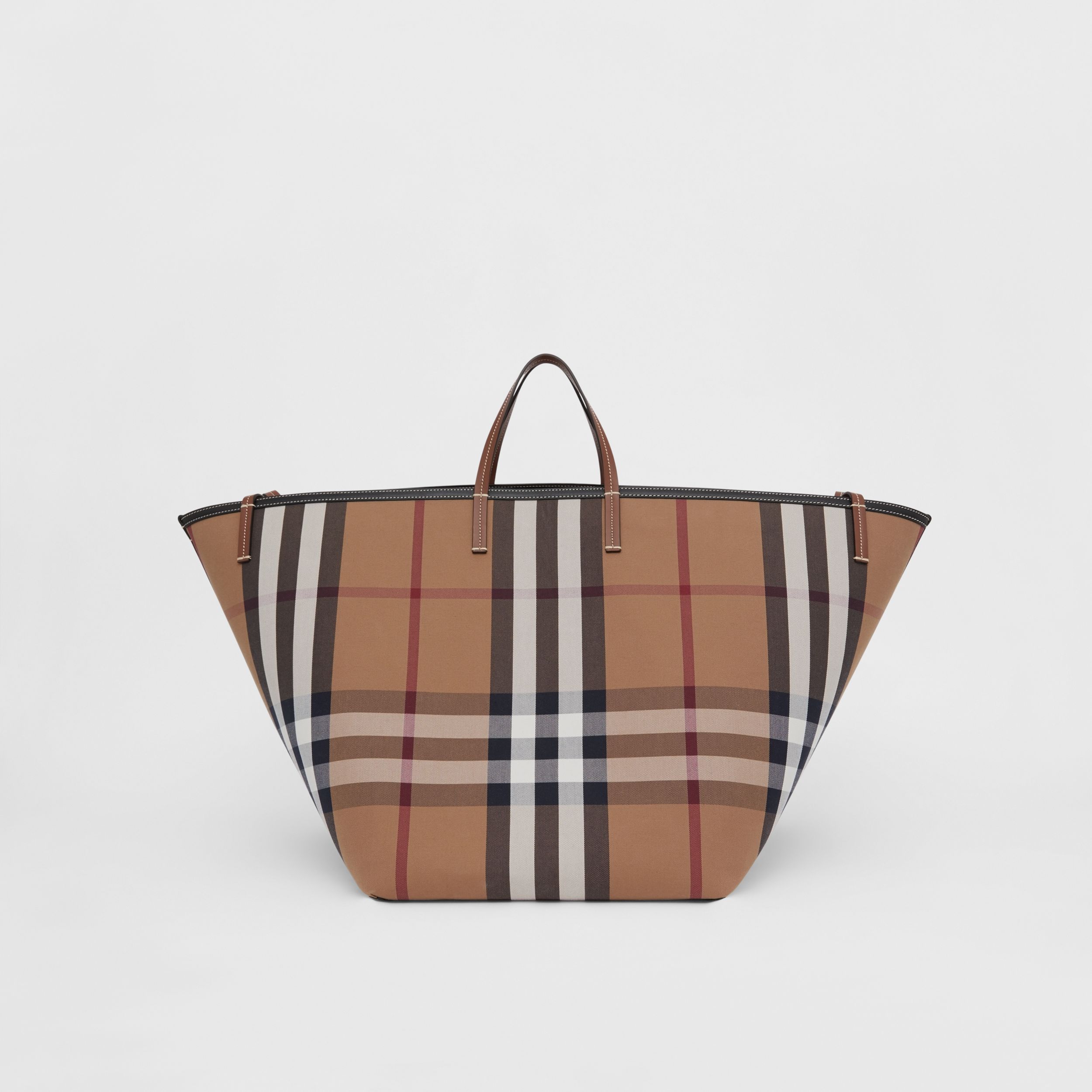 Extra Large Check Cotton Beach Tote