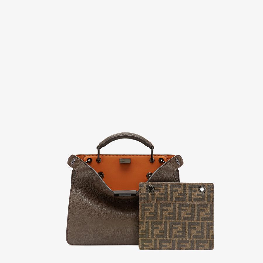 PEEKABOO ISEEU MINI Brown leather bag