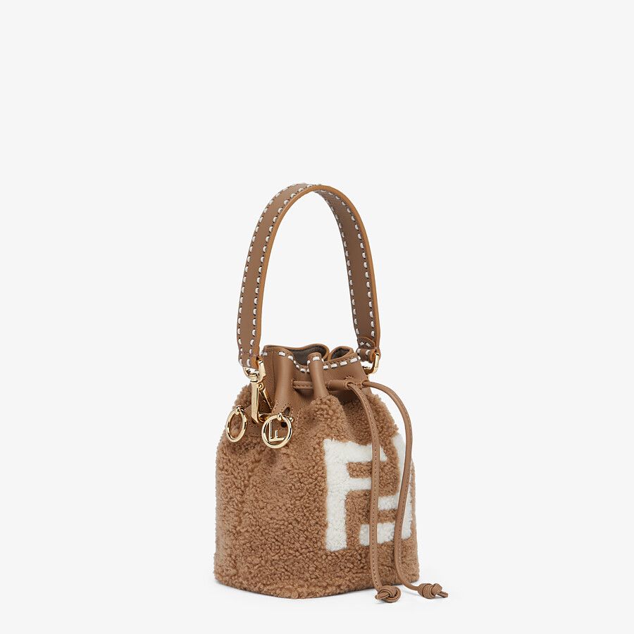 MON TRESOR Mini-bag in brown sheepskin