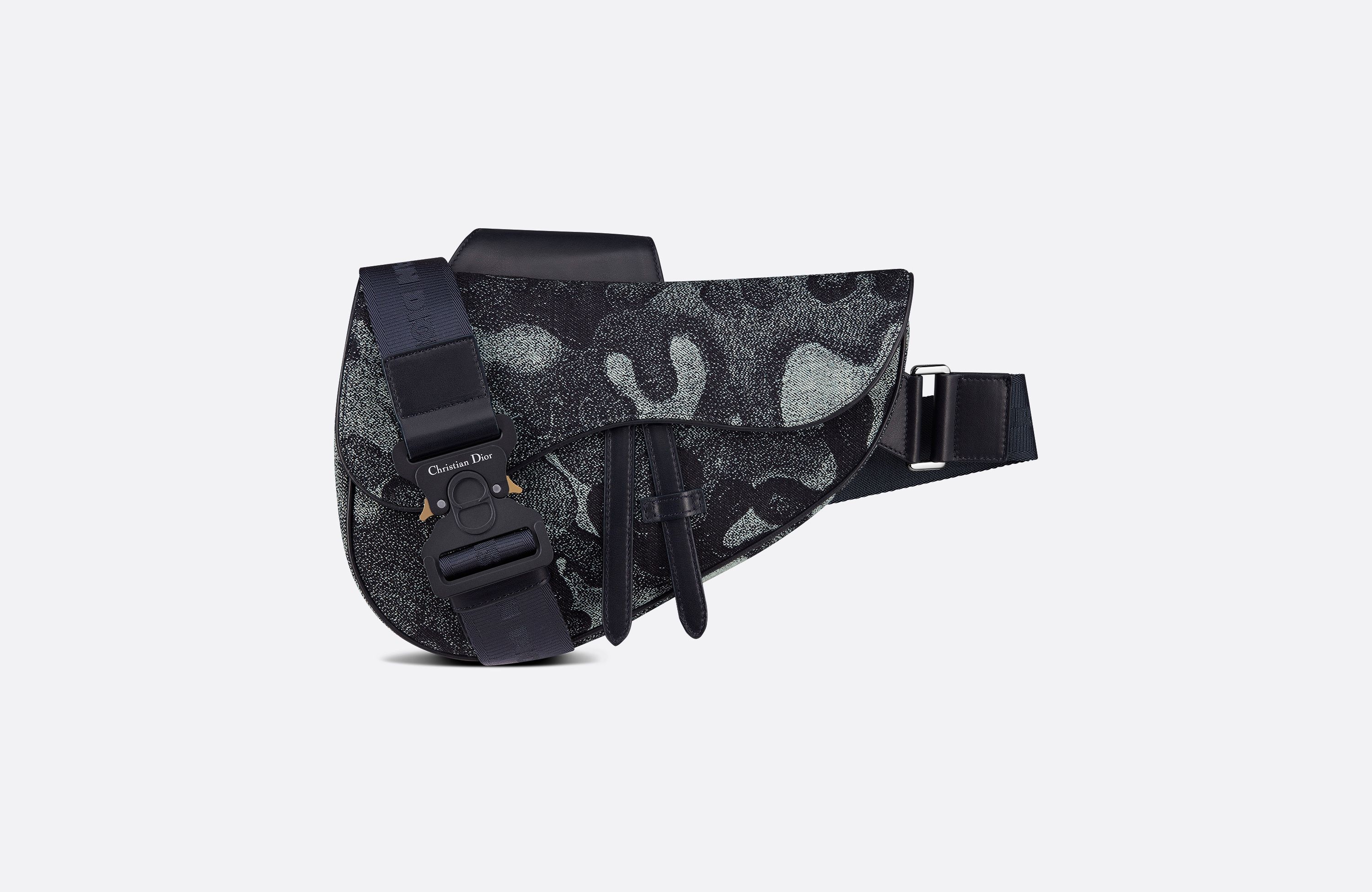 DIOR AND PETER DOIG Saddle Bag Denim Camouflage Jacquard