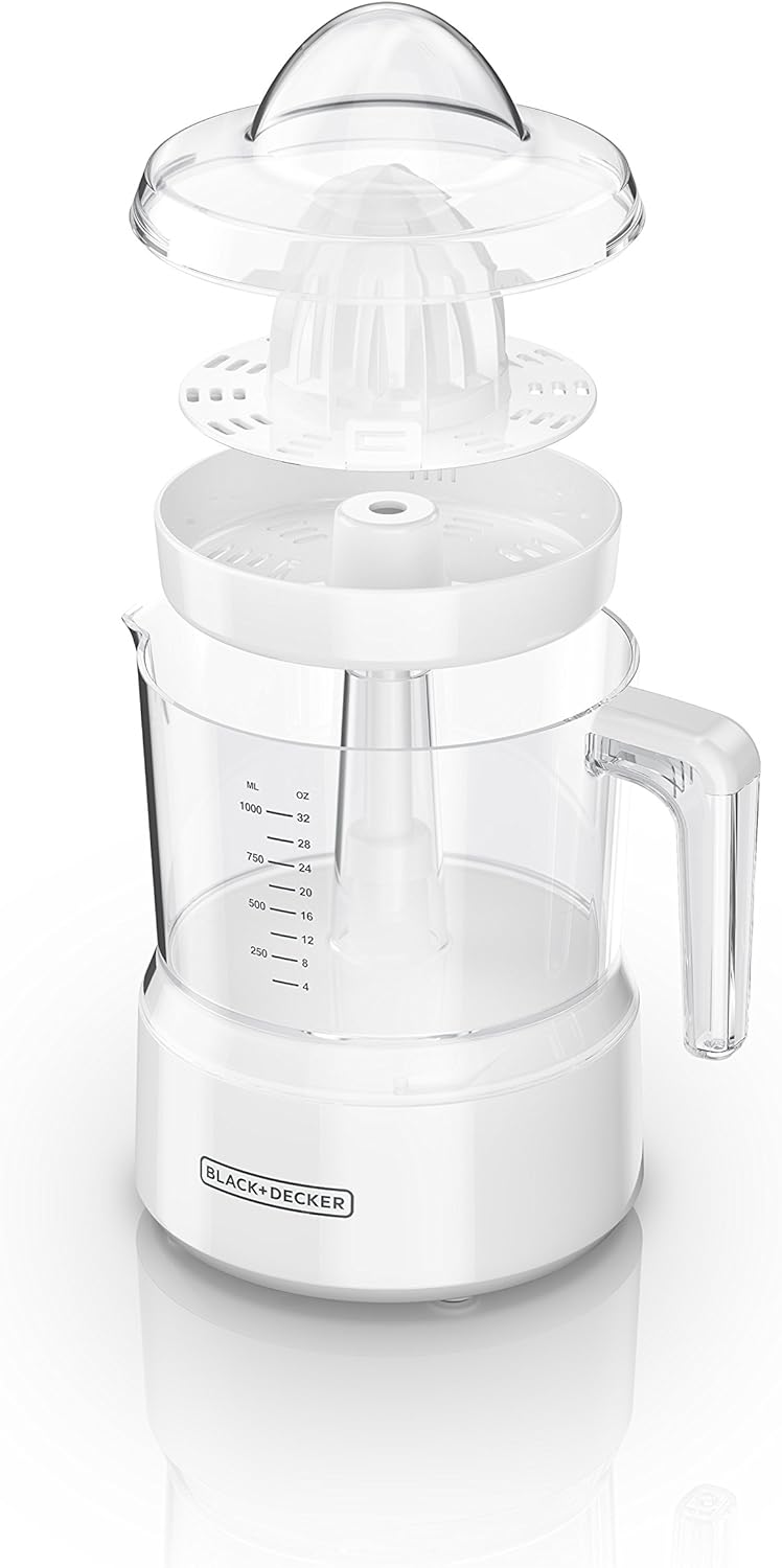 BLACK+DECKER 32oz Electric Citrus Juicer, CJ625, Pressure Activated, Adjustable Pulp Control, Dishwasher-Safe