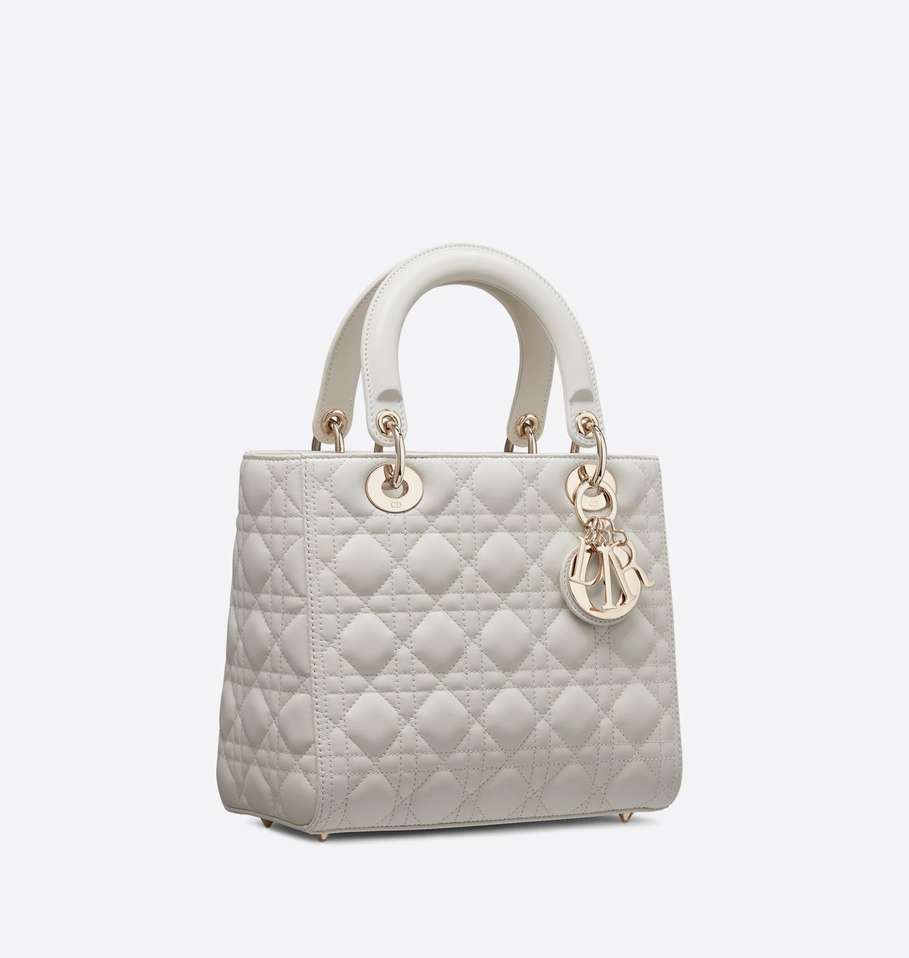 Medium Lady Dior Bag Latte Cannage Lambskin