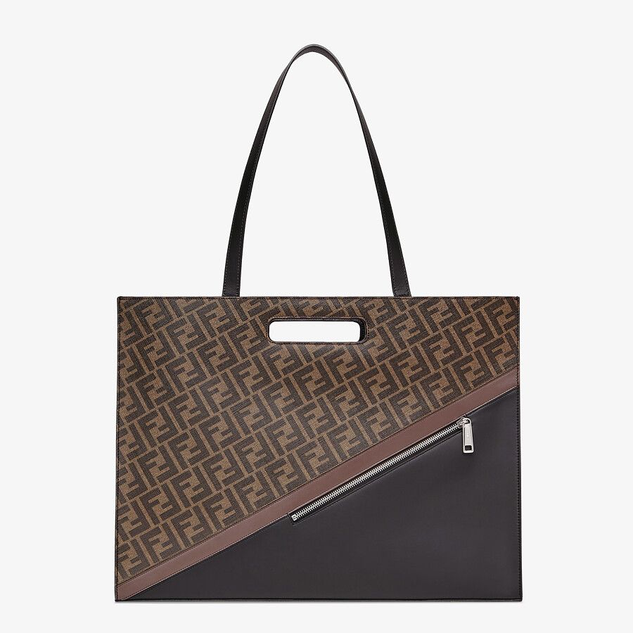 SHOPPING BAG Brown fabric shopping bag