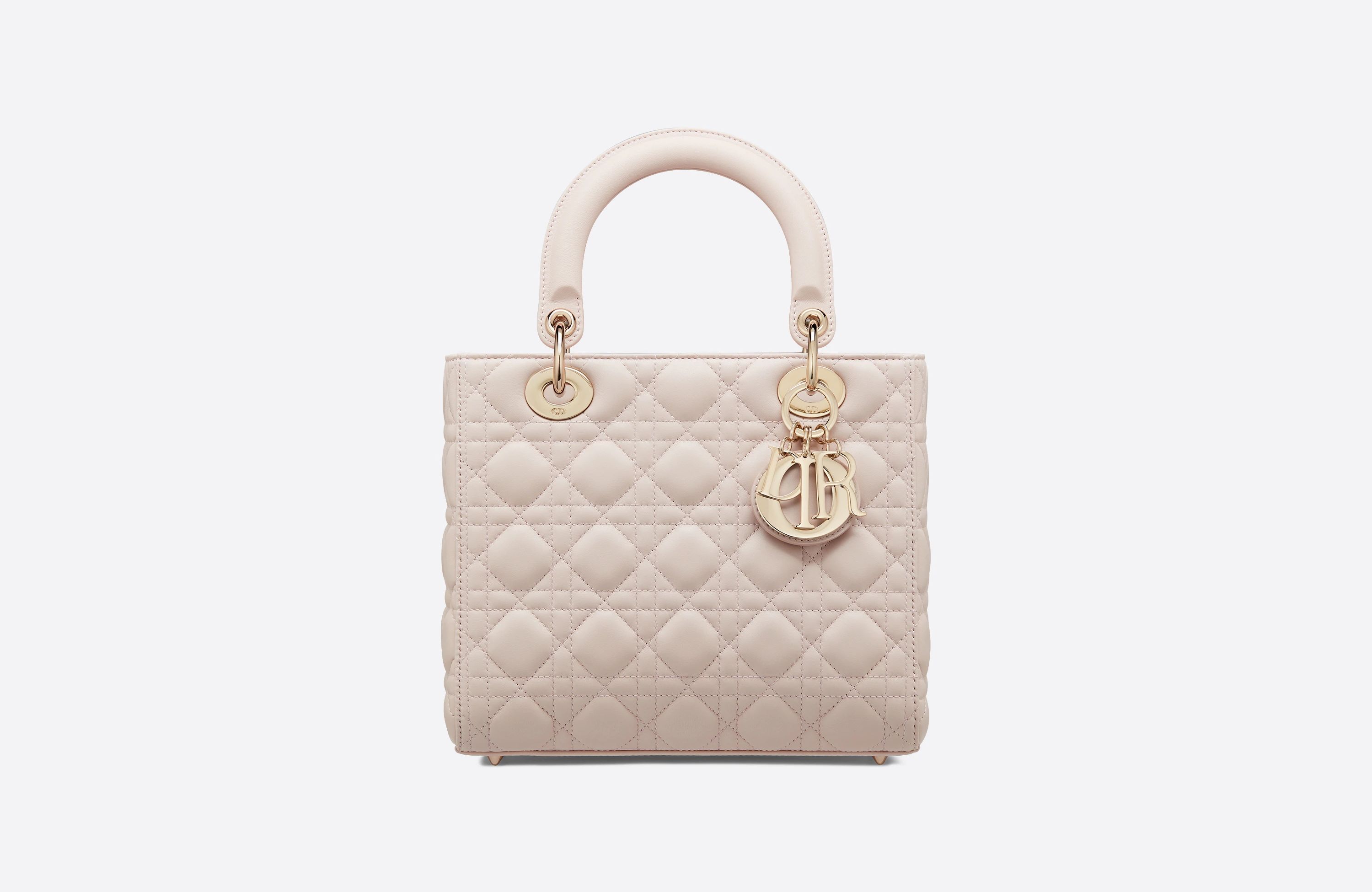 Medium Lady Dior Bag Powder Pink Cannage Lambskin