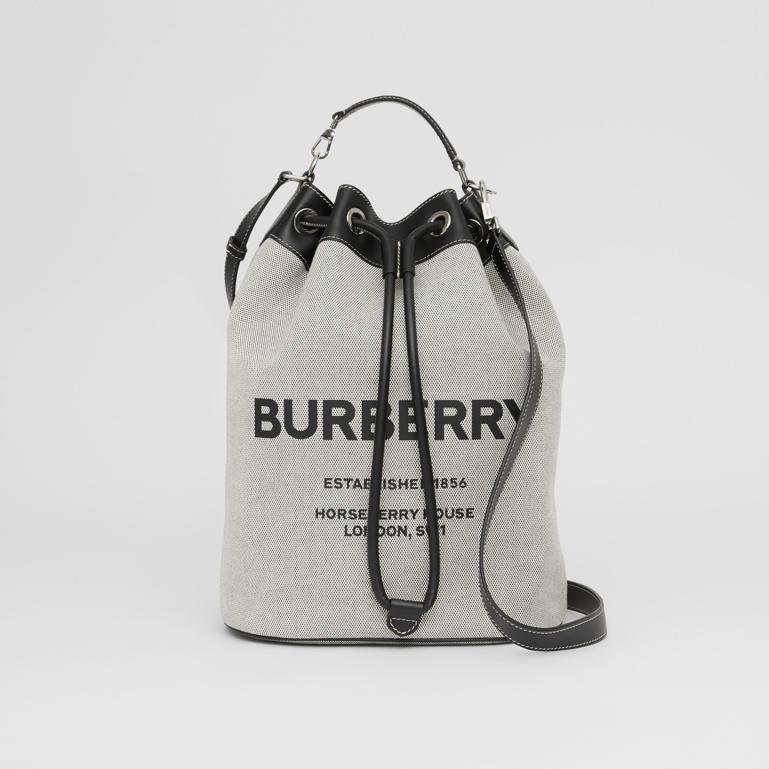 Horseferry Print Cotton Canvas Drawcord Tote