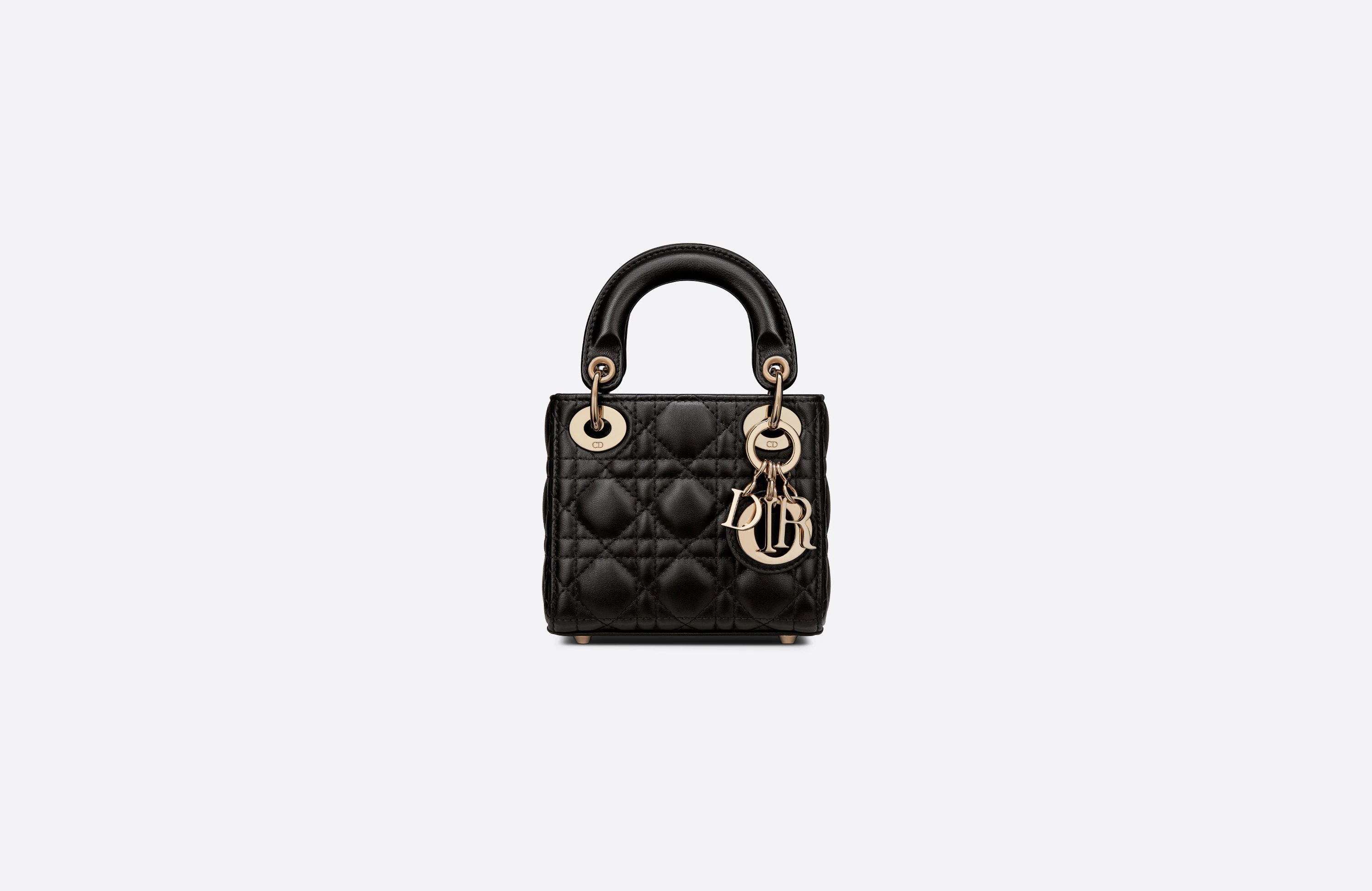 Micro Lady Dior Bag Black Cannage Lambskin