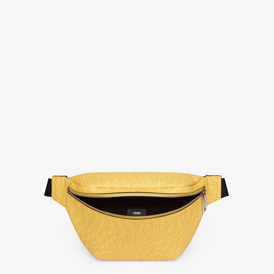 BELT BAG Yellow fabric belt bag