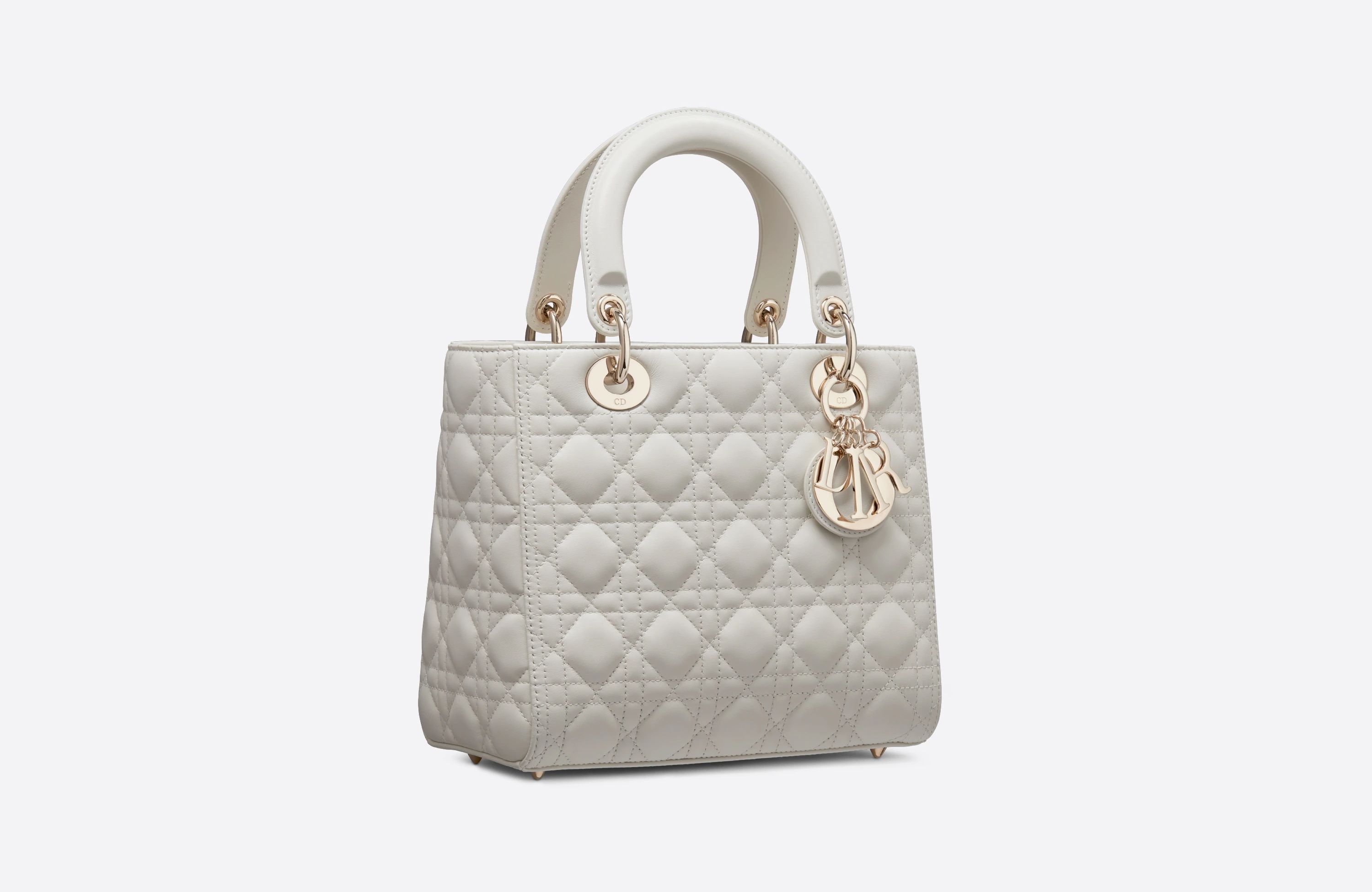 Medium Lady Dior Bag Latte Cannage Lambskin