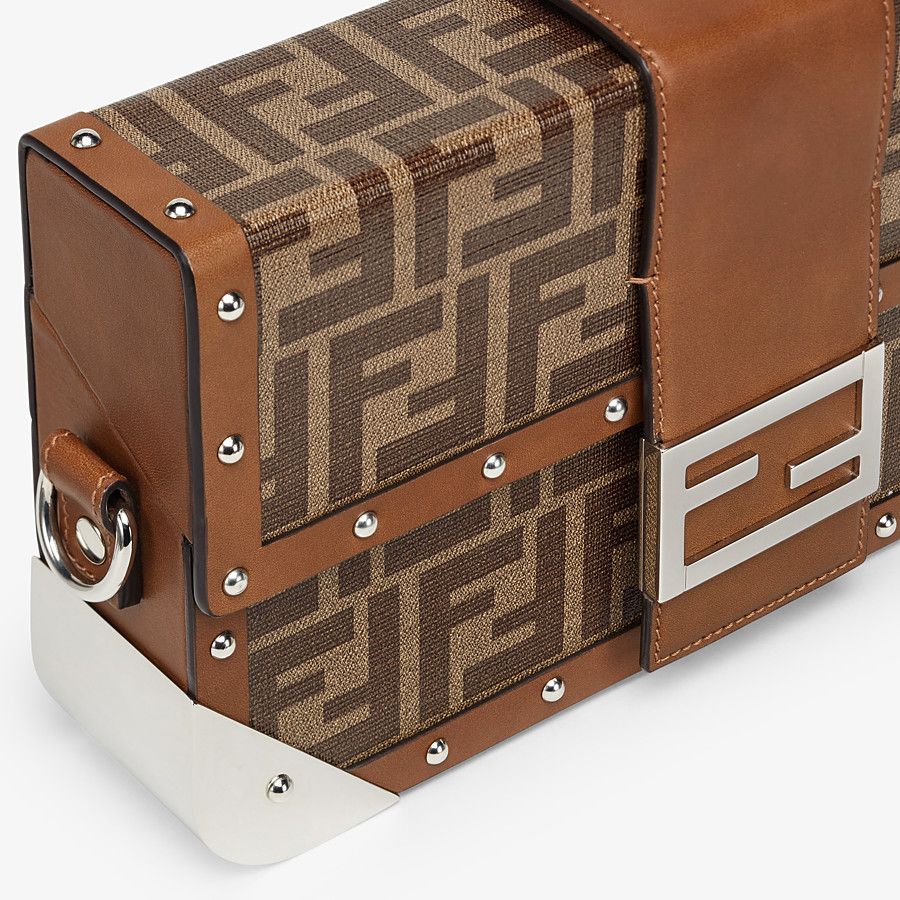 BAGUETTE TRUNK MEDIUM Brown fabric bag