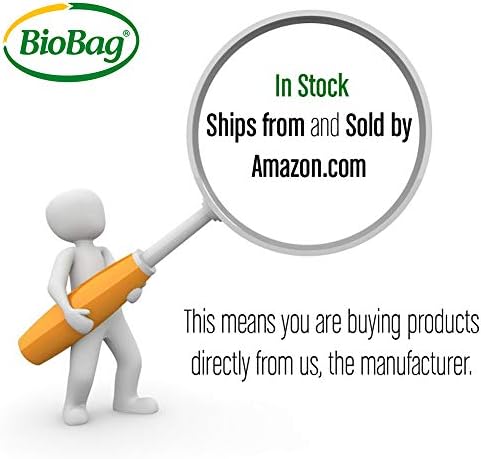 BioBag (USA), The Original Compostable Bag, 2.6 Gallon, 100 Total Count, 100% Certified Compostable Kitchen Food Scrap Bags, Kitchen Compost Bin Compatible