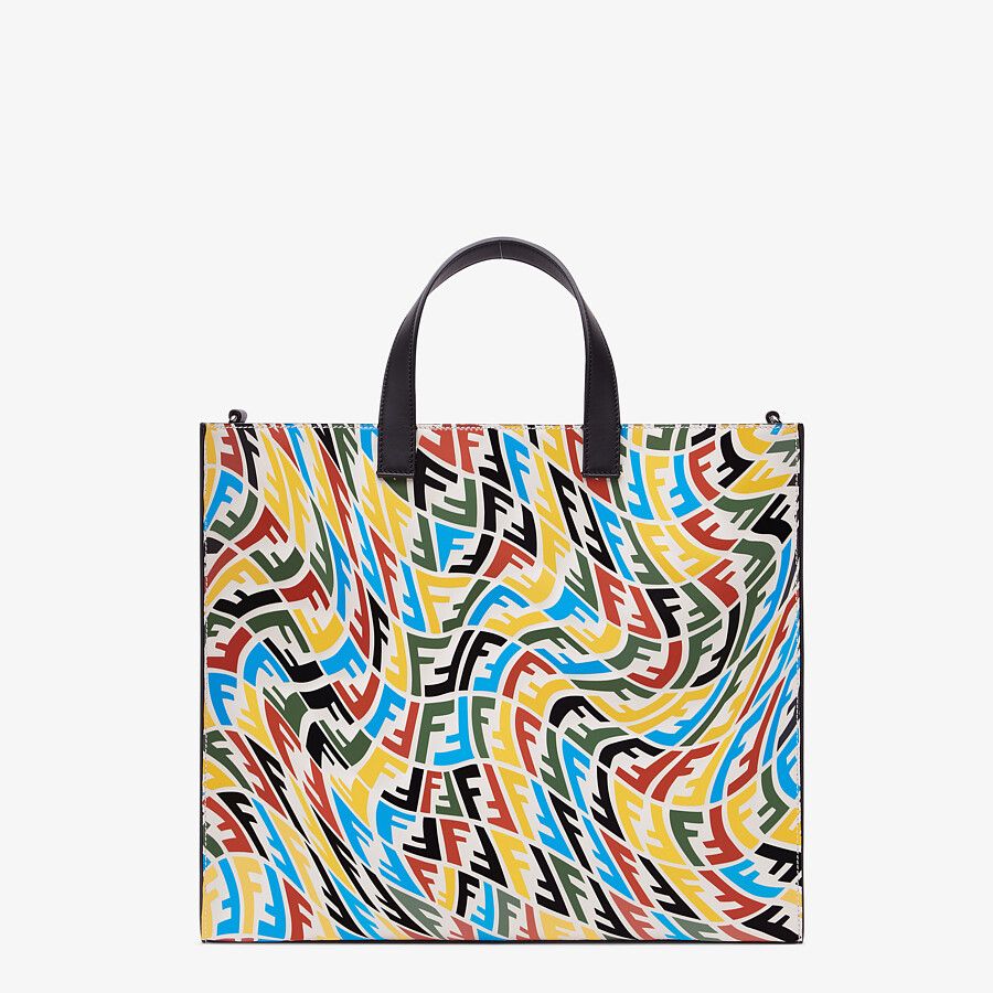 SHOPPER Multicolor FF Vertigo leather bag