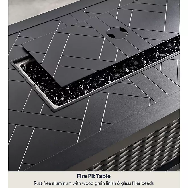 Athena 7-Piece Sectional with Firepit