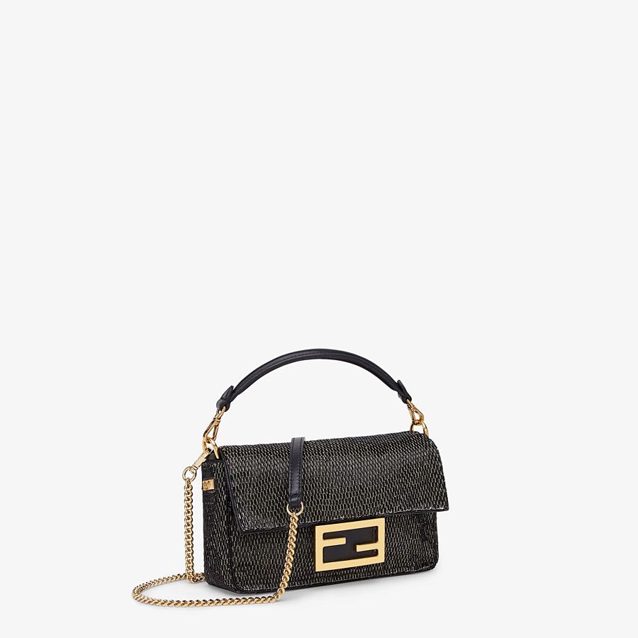 BAGUETTE Black leather bag
