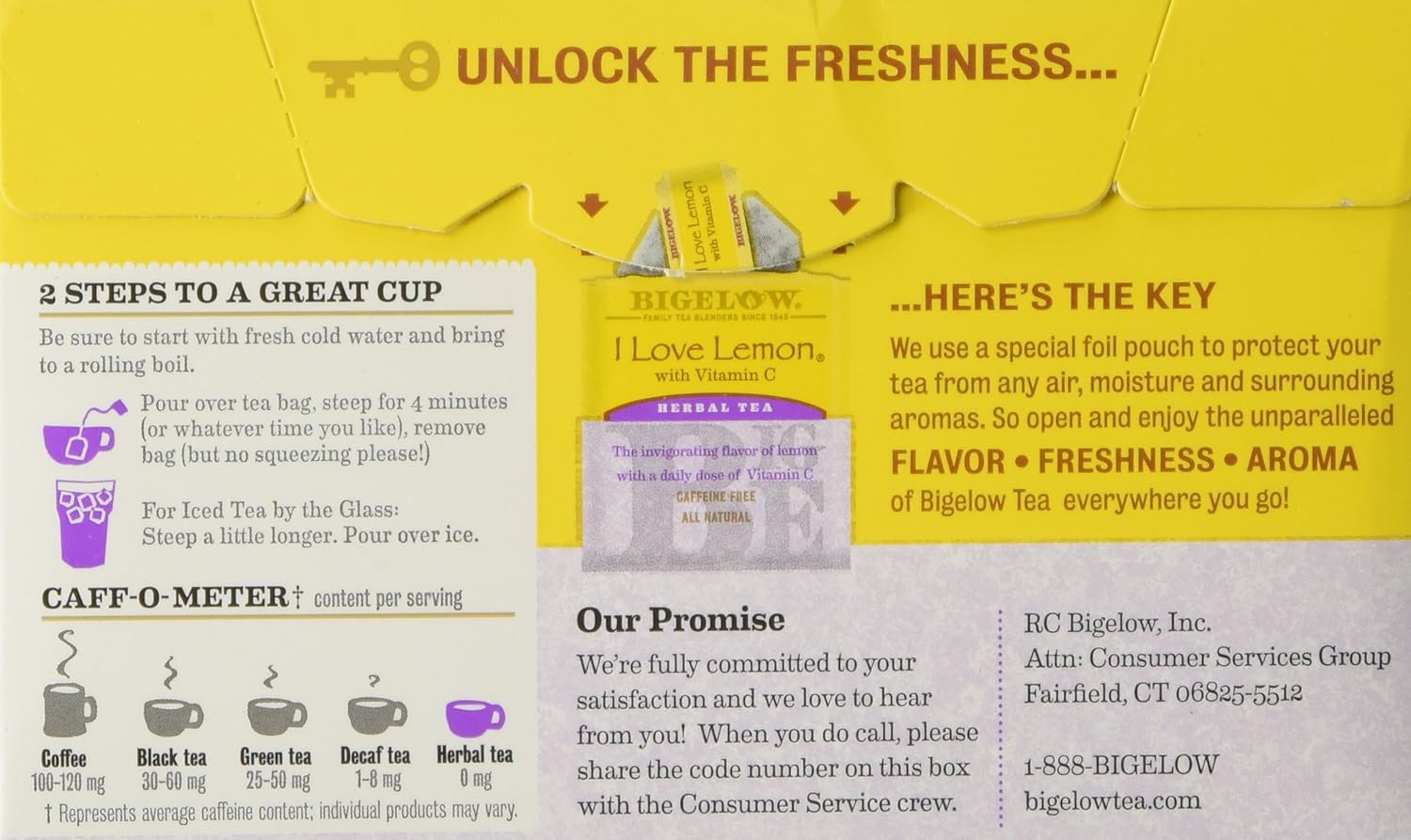 Bigelow Tea Lemon Ginger plus Probiotics Herbal Tea, Caffeine Free Tea with Lemon and Ginger, 18 Count Box (Pack of 6), 108 Total Tea Bags