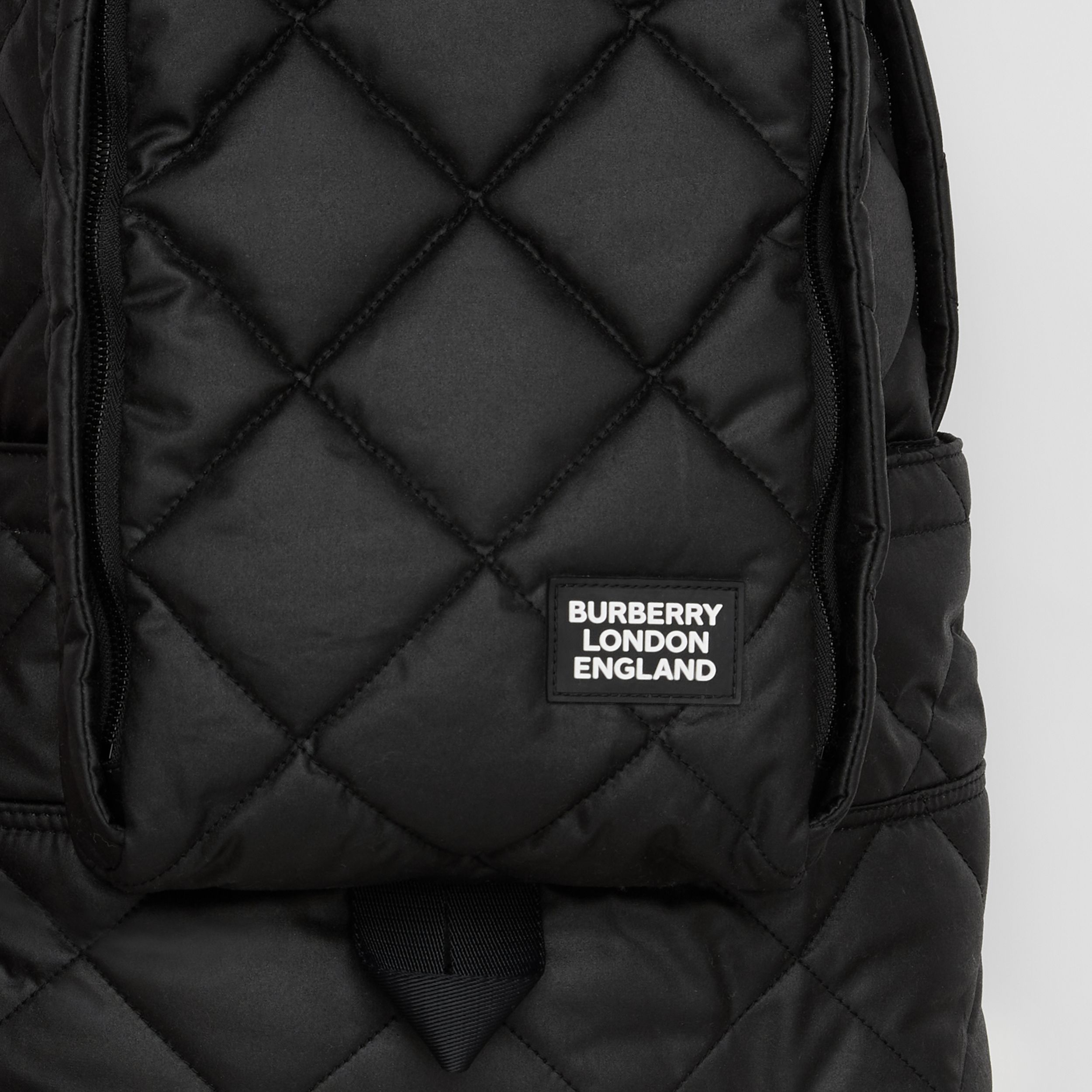 Large Diamond Quilted Cotton Backpack