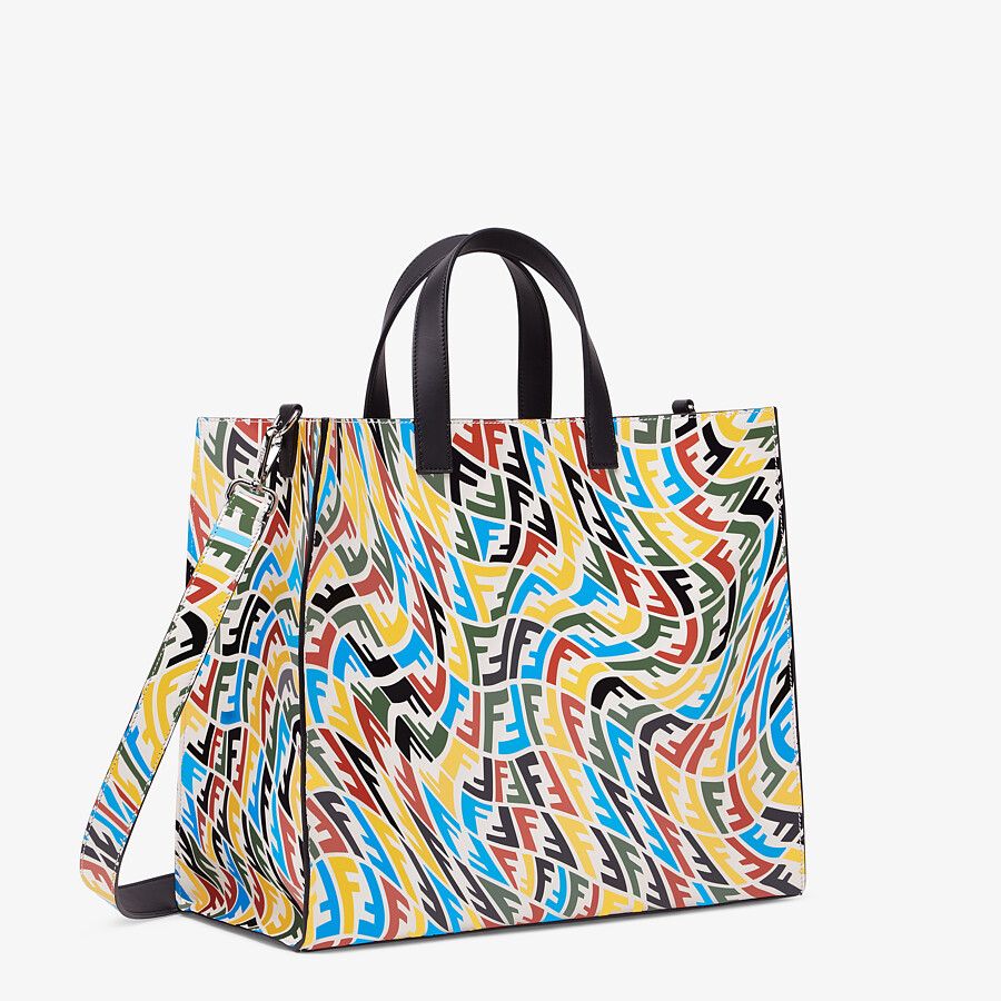 SHOPPER Multicolor FF Vertigo leather bag