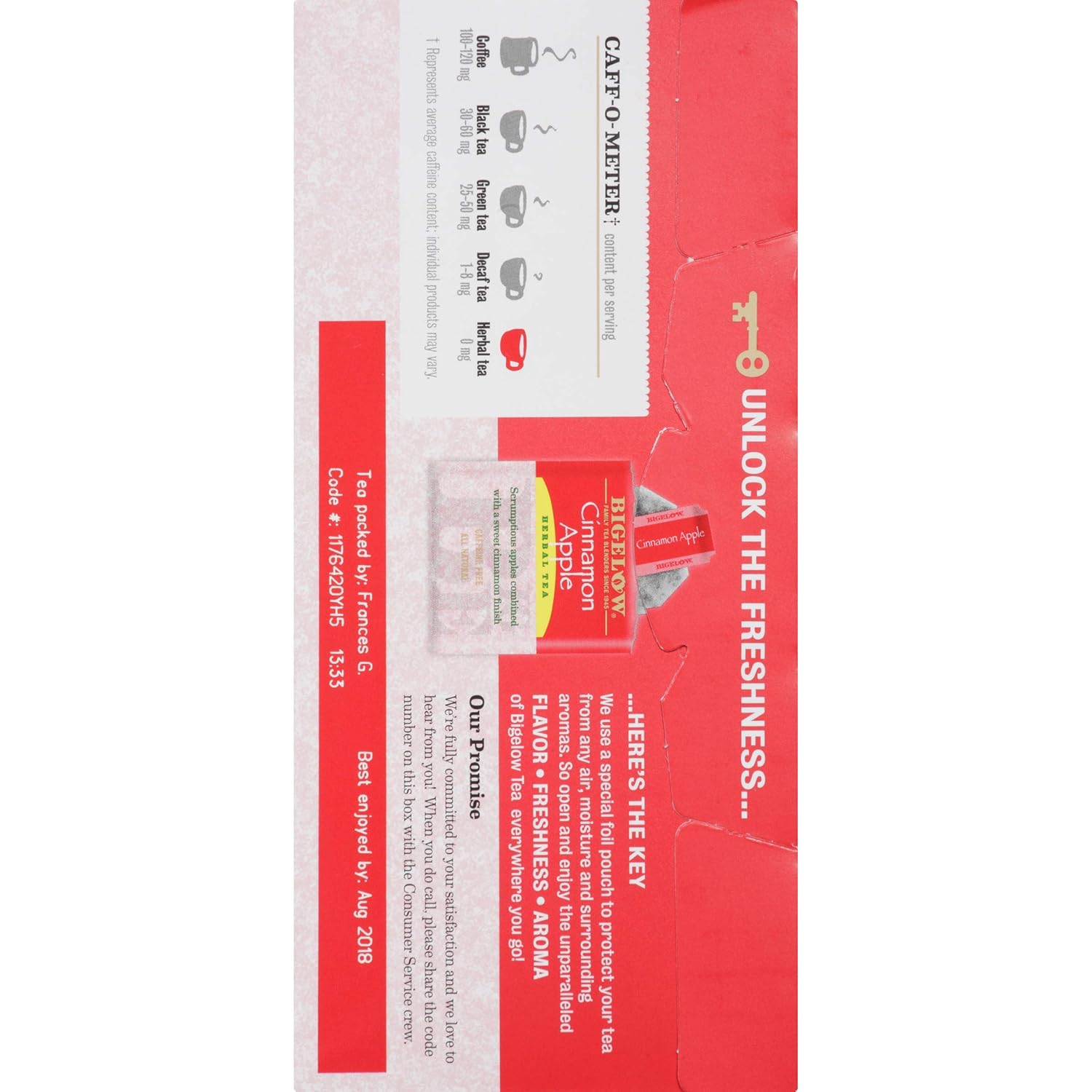 Bigelow Tea Lemon Ginger plus Probiotics Herbal Tea, Caffeine Free Tea with Lemon and Ginger, 18 Count Box (Pack of 6), 108 Total Tea Bags