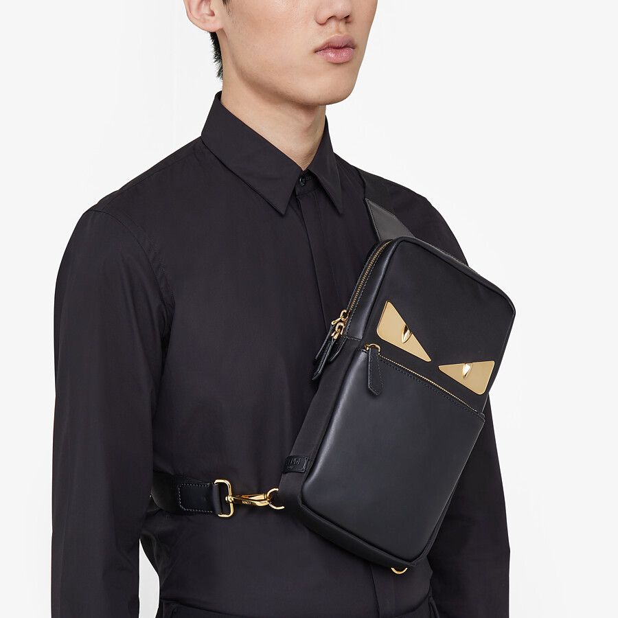 BELT BAG Black nylon one-shoulder backpack