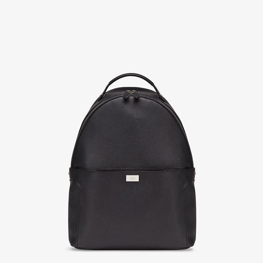 PEEKABOO BACKPACK Black leather backpack