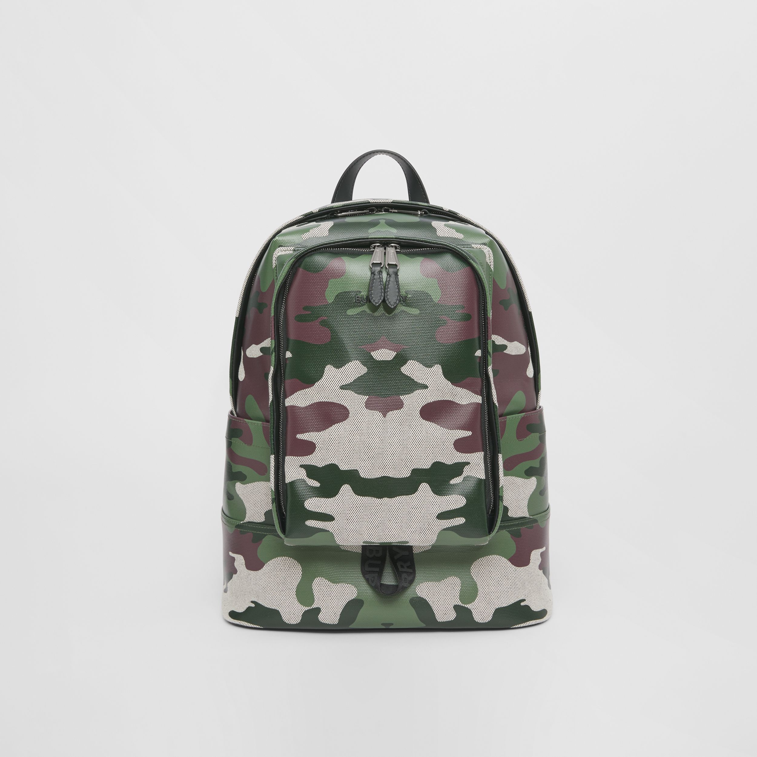 Camouflage Print Cotton Canvas Backpack