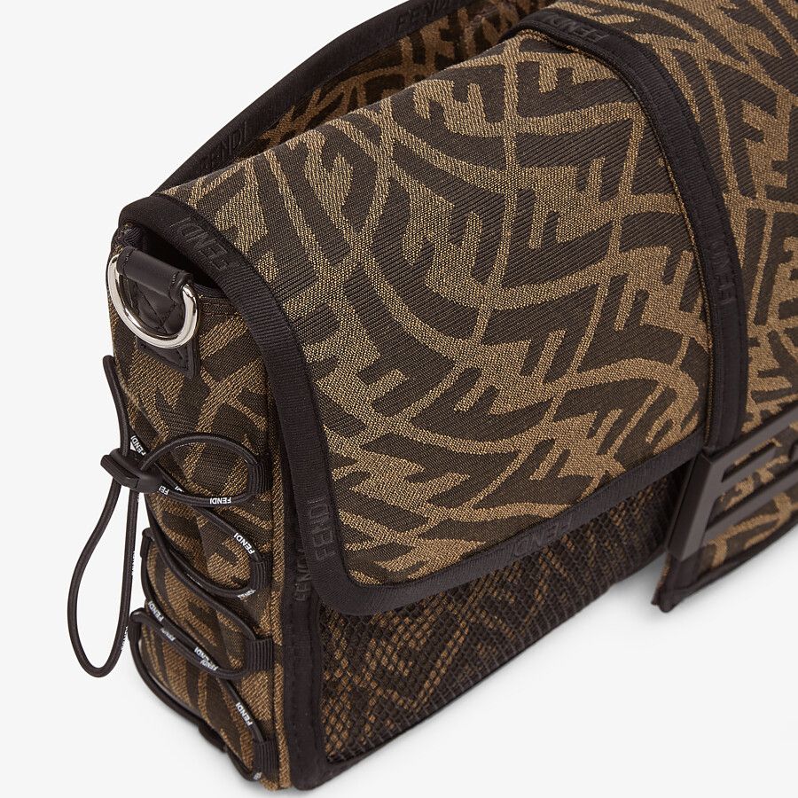 BAGUETTE LARGE Brown FF Vertigo fabric bag