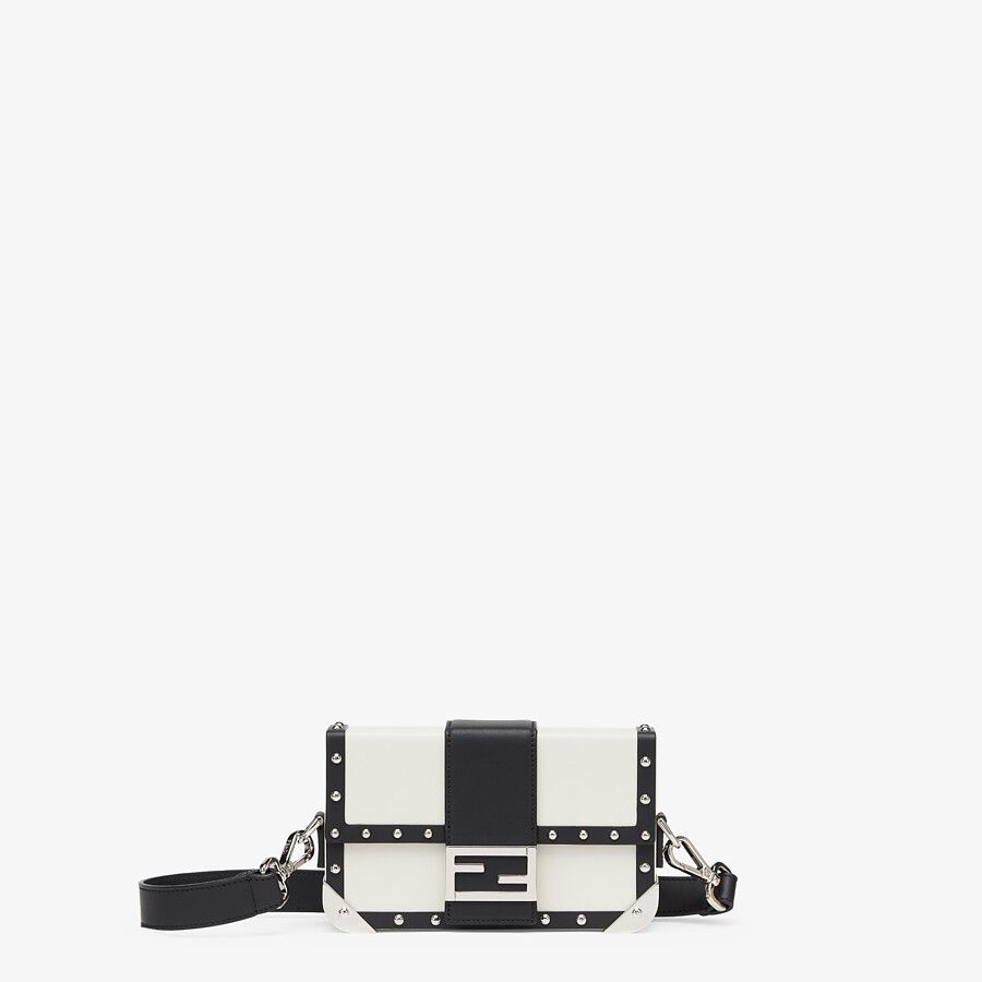BAGUETTE TRUNK MINI White leather bag