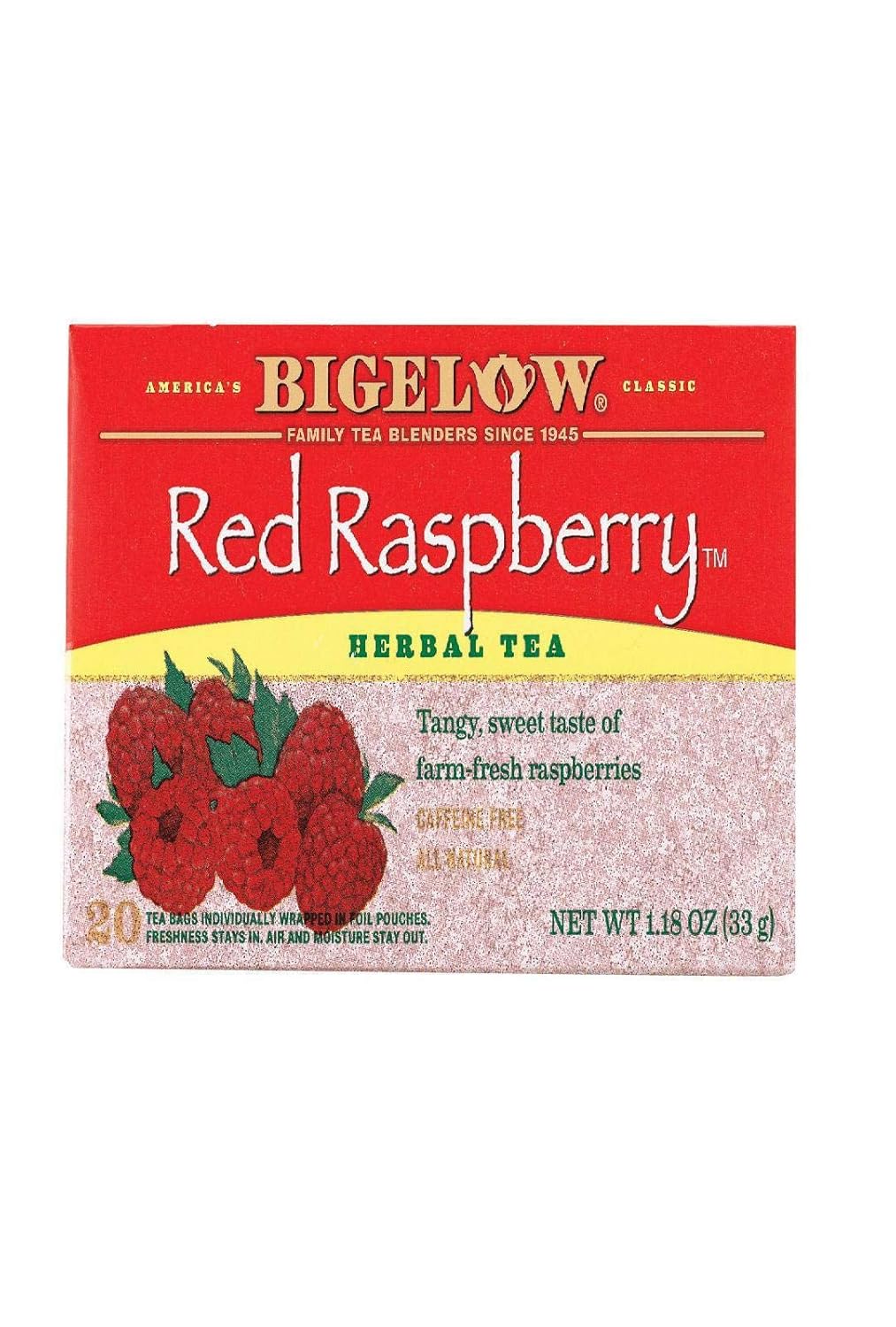 Bigelow Tea Lemon Ginger plus Probiotics Herbal Tea, Caffeine Free Tea with Lemon and Ginger, 18 Count Box (Pack of 6), 108 Total Tea Bags