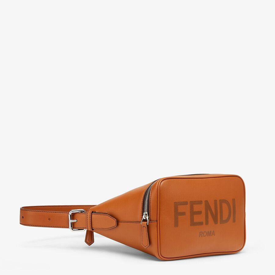 BELT BAG Brown leather belt bag