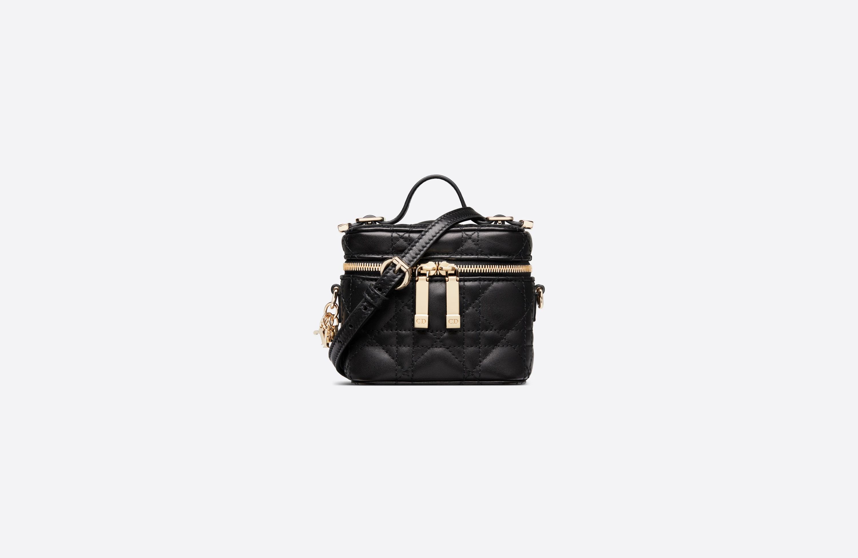 Micro Lady Dior Vanity Case Black Cannage Lambskin