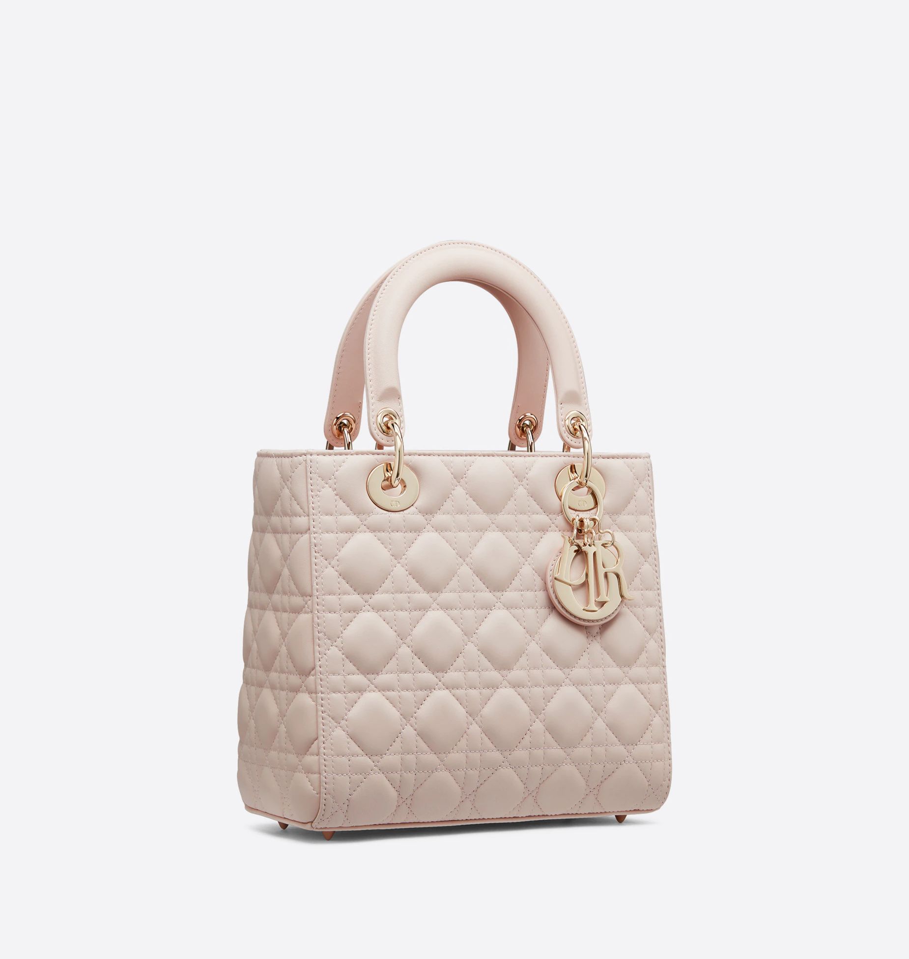 Medium Lady Dior Bag Powder Pink Cannage Lambskin