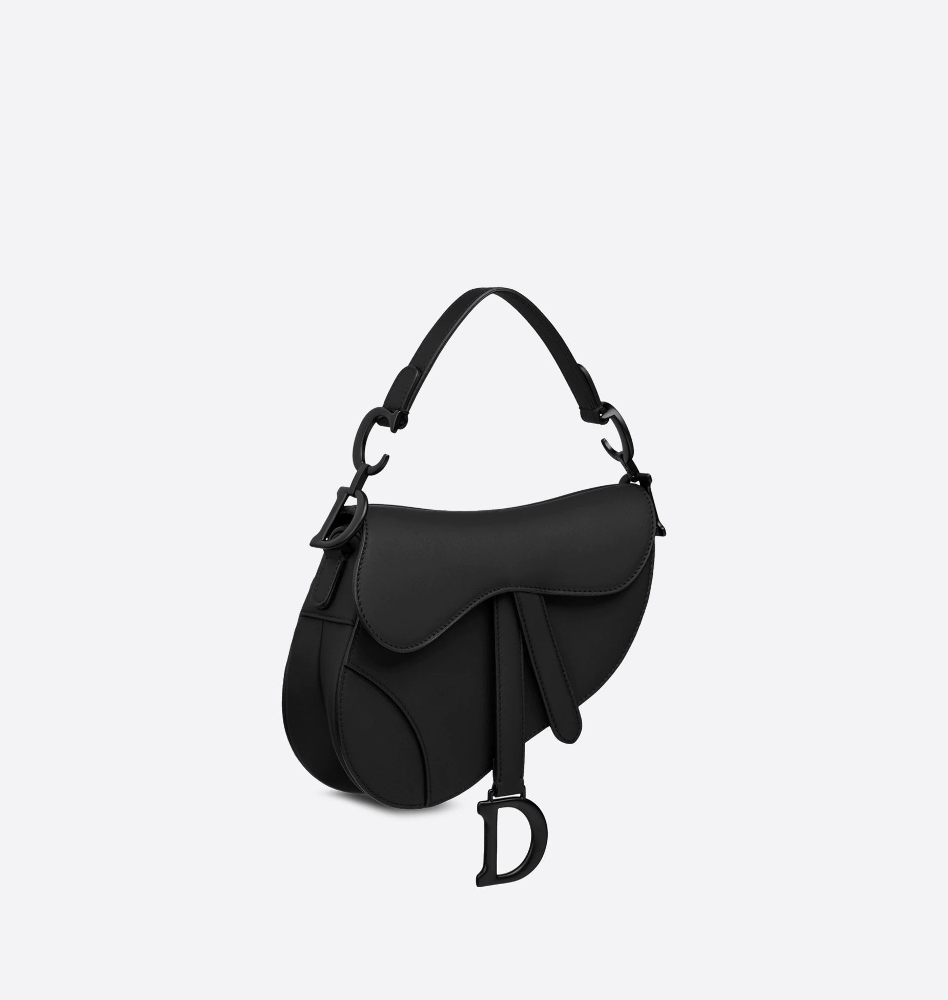 Mini Saddle Bag Black Ultramatte Calfskin