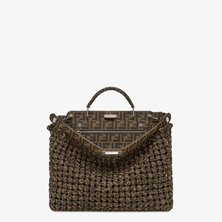 PEEKABOO ISEEU MEDIUM Brown fabric bag