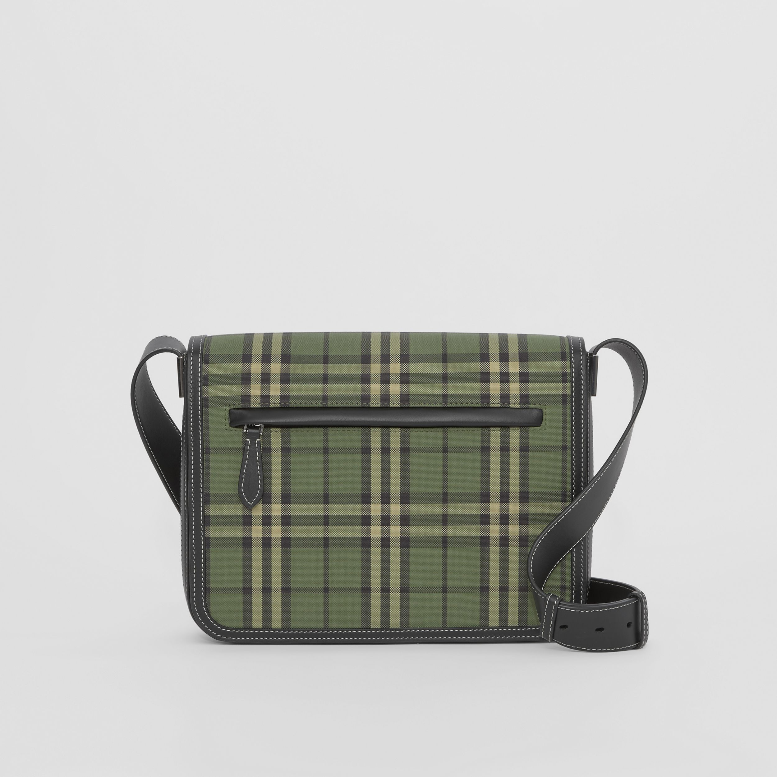 Small Check Cotton Messenger Bag