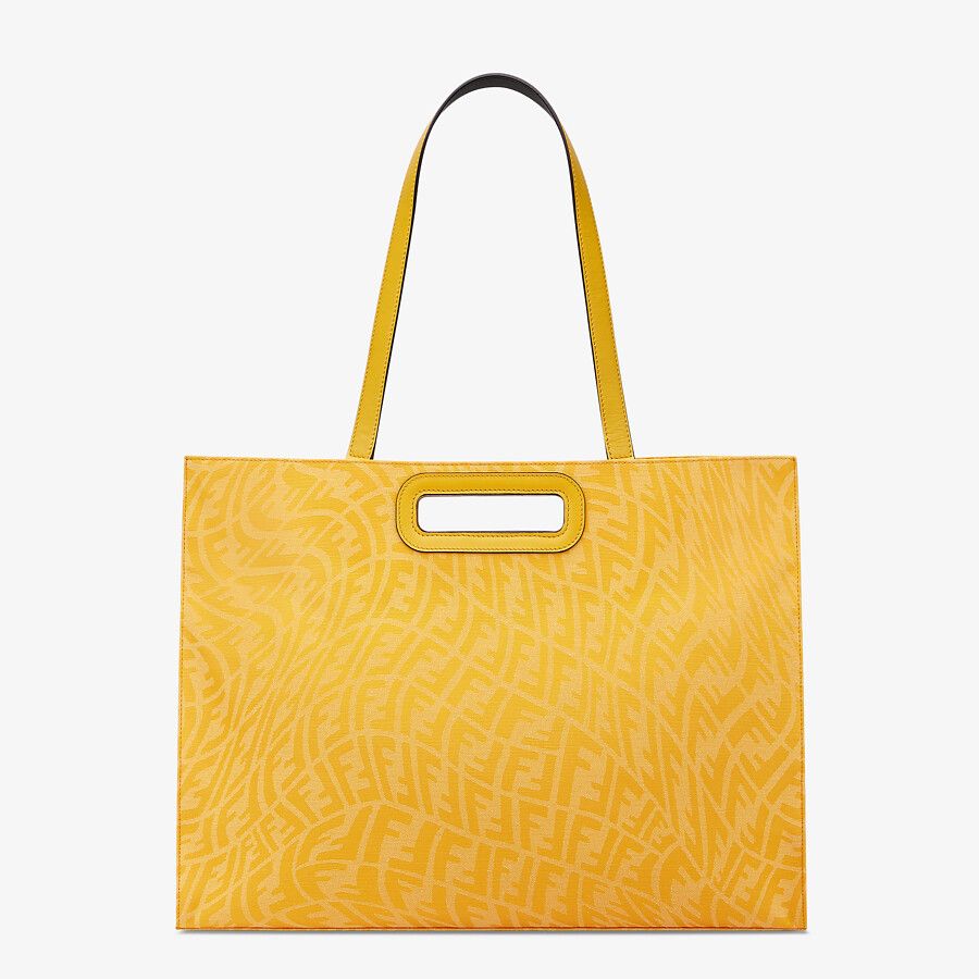 SHOPPING BAG Yellow FF Vertigo jacquard shopper