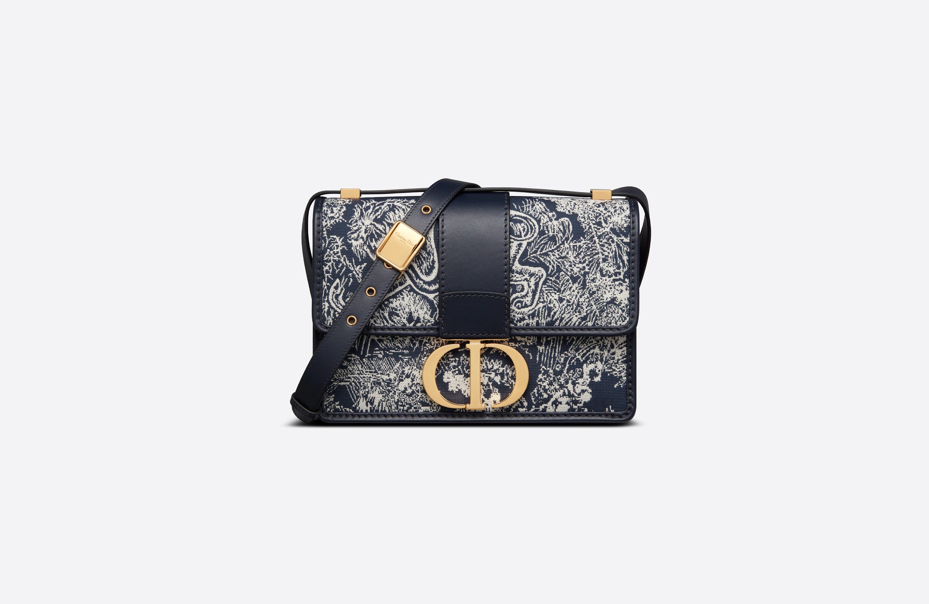 30 Montaigne Bag Blue Toile de Jouy Reverse Jacquard