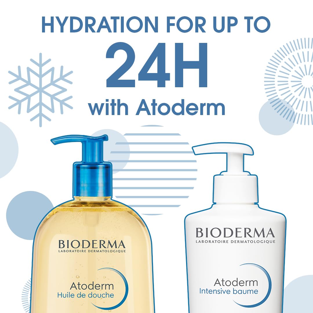 Bioderma Atoderm Shower Oil, Cleansing Oil For Face & Body, Nourishing Cleansing Oil