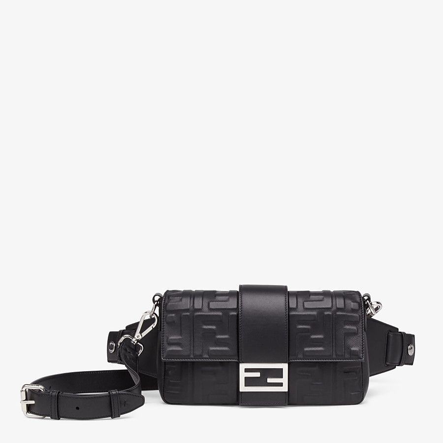 BAGUETTE Black nappa leather bag