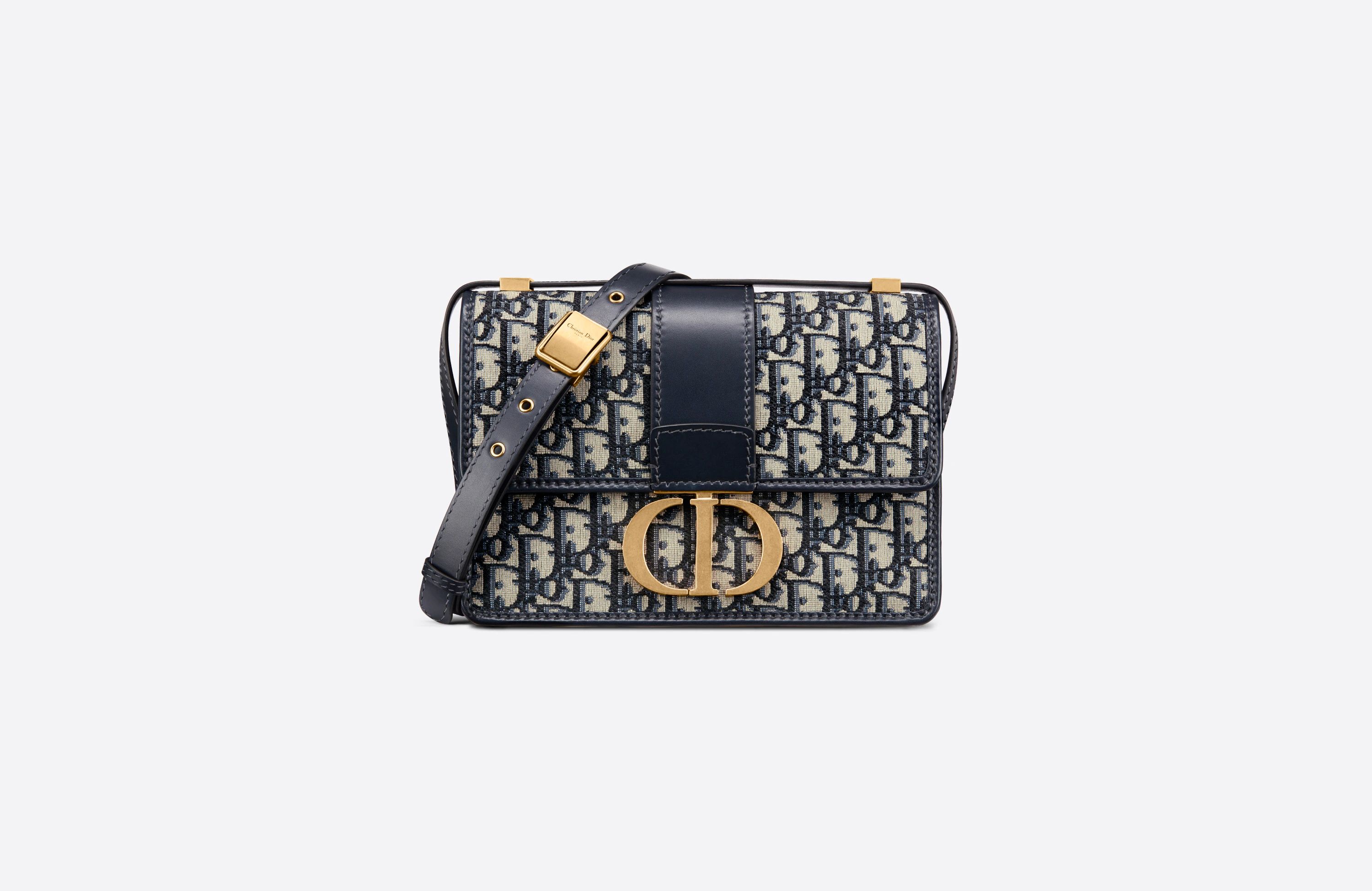 30 Montaigne Bag Blue Dior Oblique Jacquard