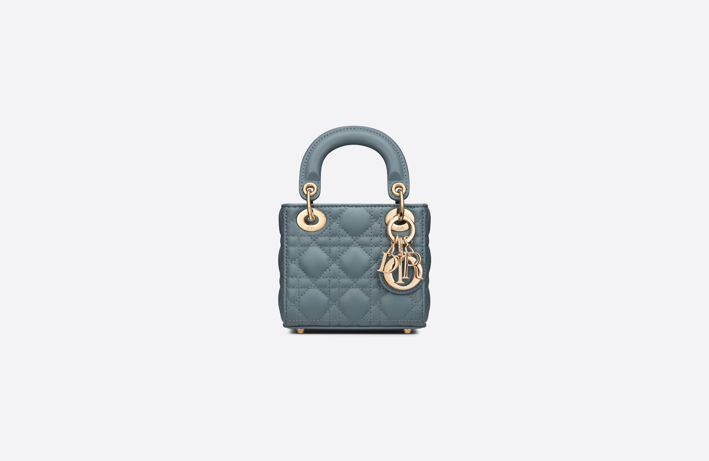 Micro Lady Dior Bag Cloud Blue Cannage Lambskin