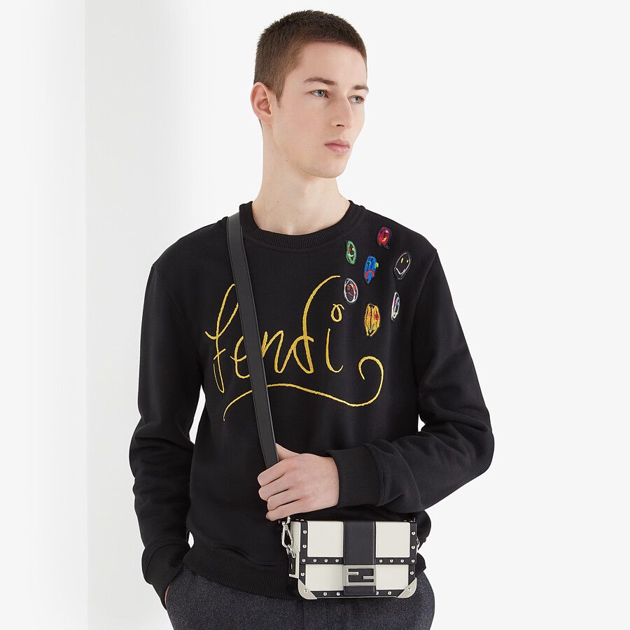 BAGUETTE TRUNK MINI White leather bag