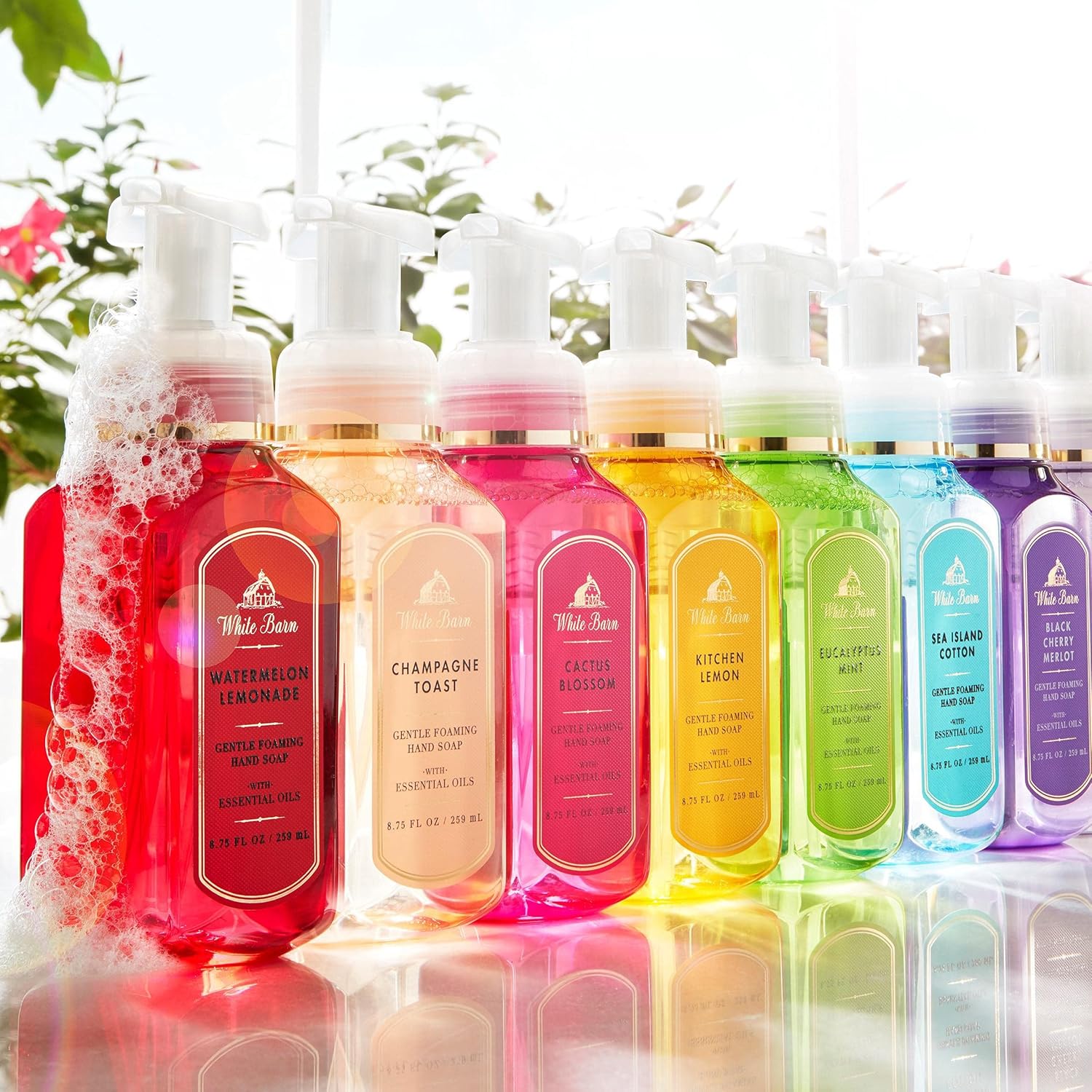 Bath and Body Works FRESH AND BRIGHT Hand Soaps - Set of 5 Gentle Foaming Soaps