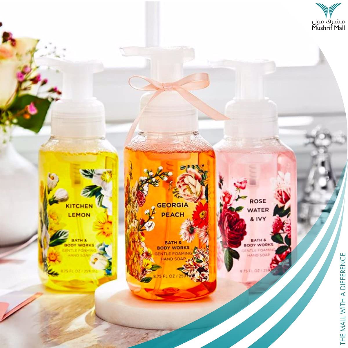 Bath and Body Works FRESH AND BRIGHT Hand Soaps - Set of 5 Gentle Foaming Soaps